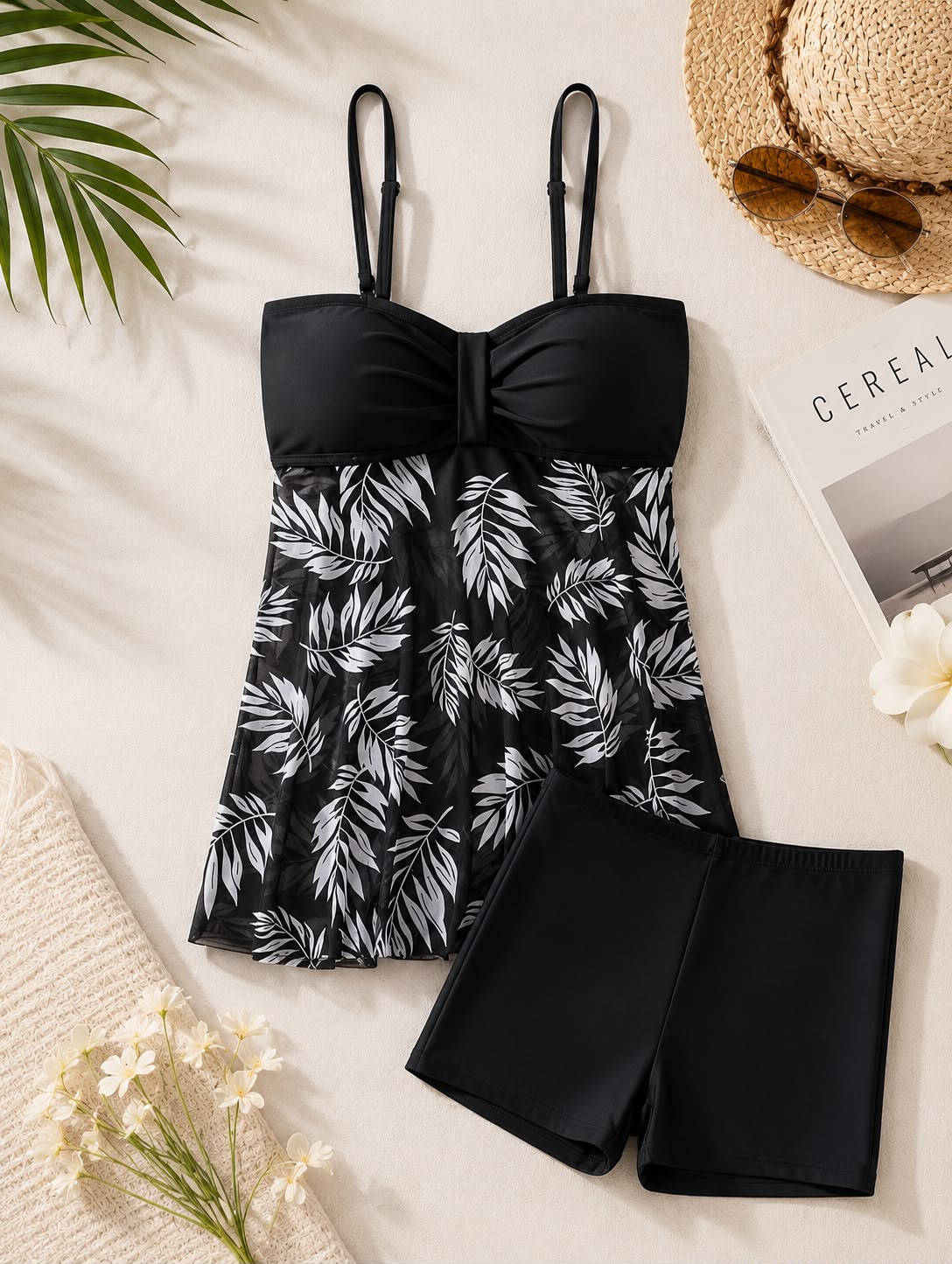 Soleskin | Tankini Elegante con Faldita y Control Abdominal