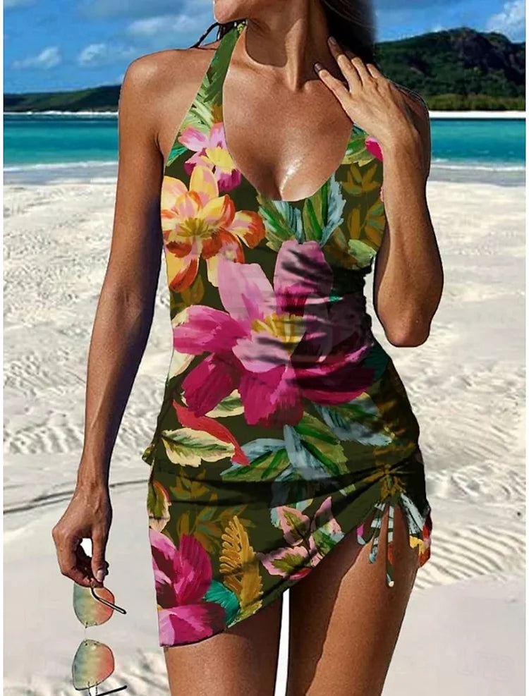 Fiesta – Tankini mit Blumendruck und Shorts, flacher Bauch-Effekt