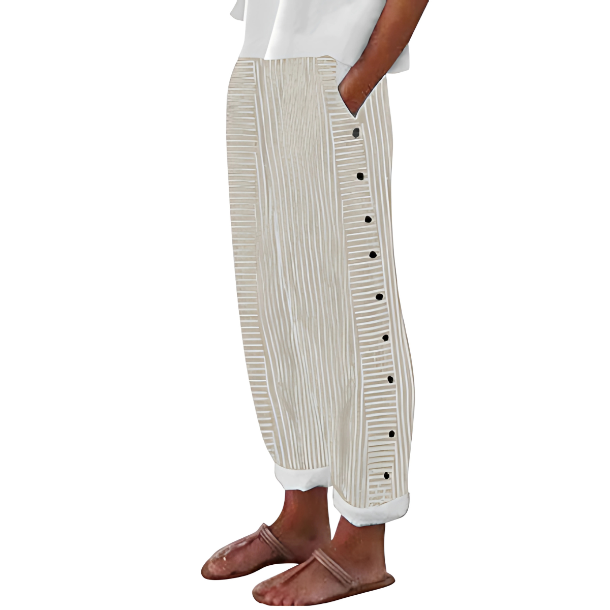 Dagny | Elegant Striped Summer Trousers