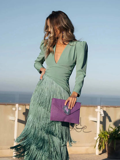 Vestito Ronda con Frange