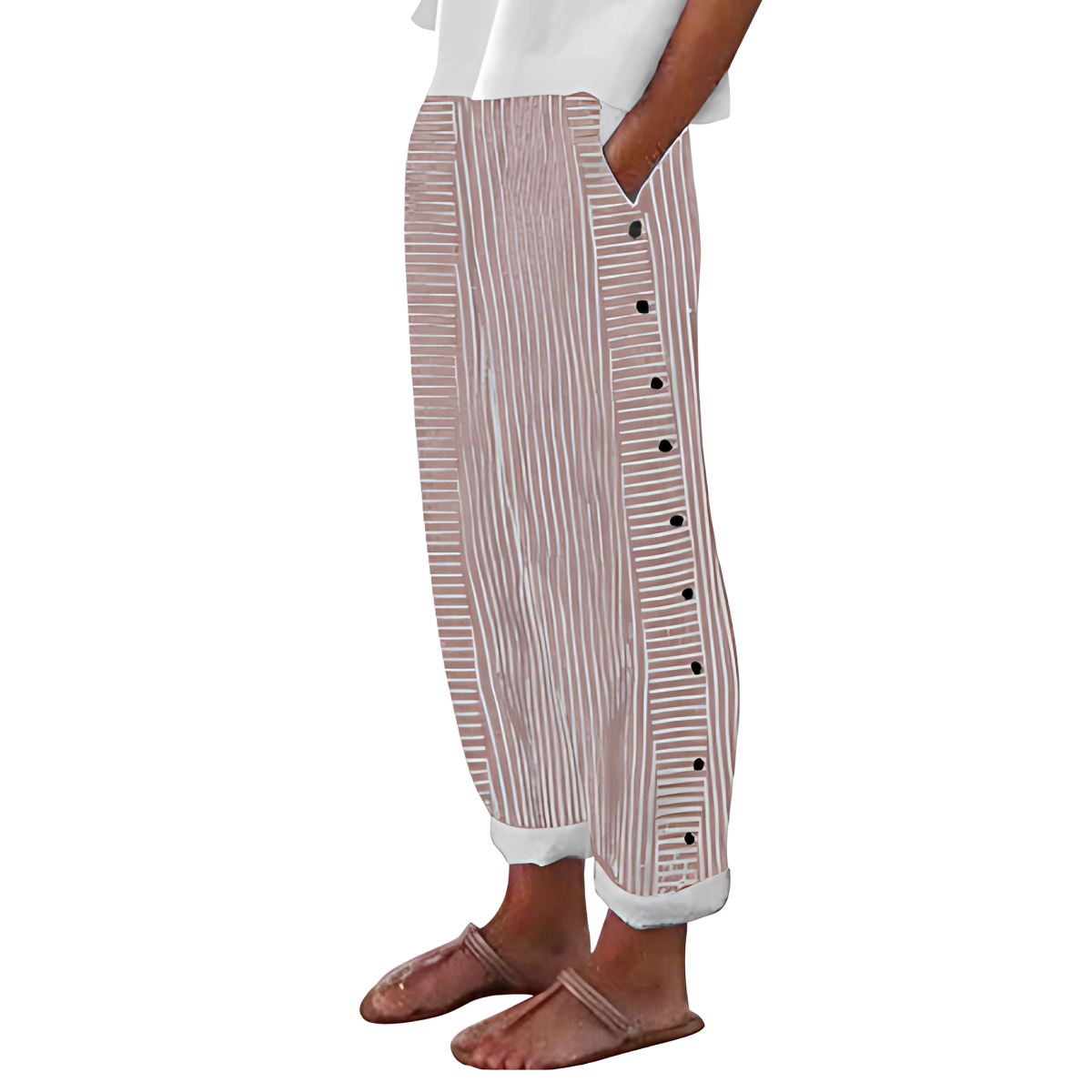 Dagny | Elegant Striped Summer Trousers