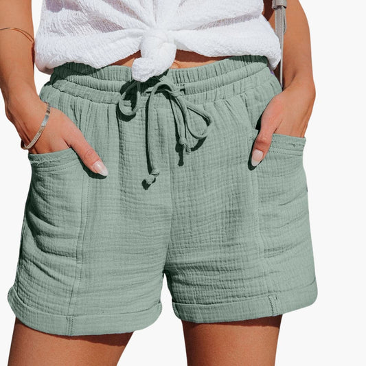 Emma | Elegante kurze Freizeithose mit Kordelzug