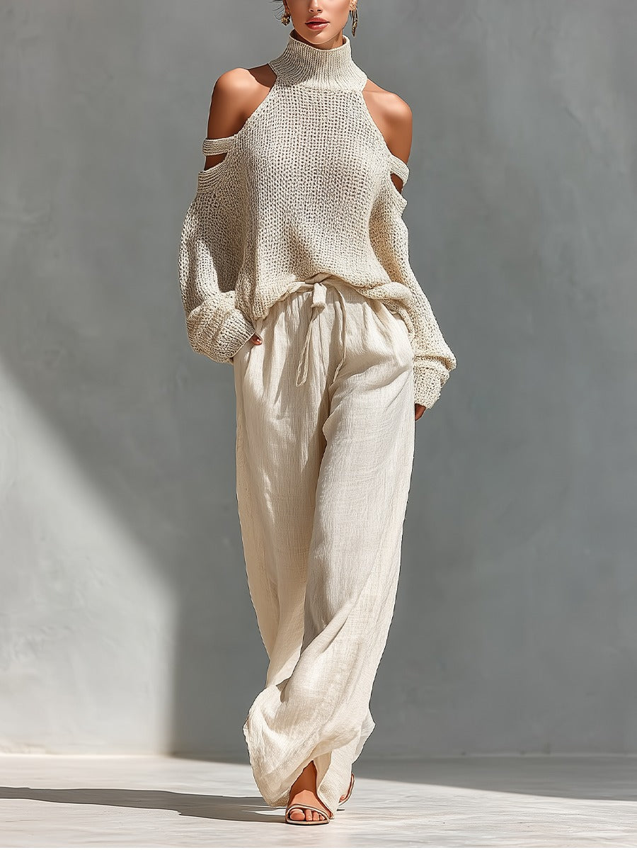 Camilla • Stylish Knit and Linen Set