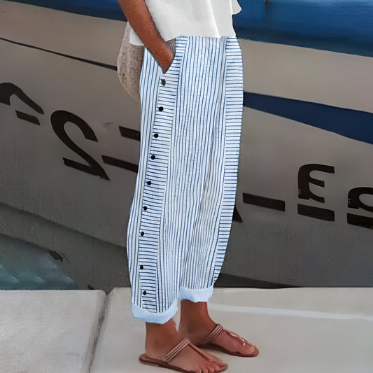 Dagny | Eleganti Pantaloni Estivi a Righe