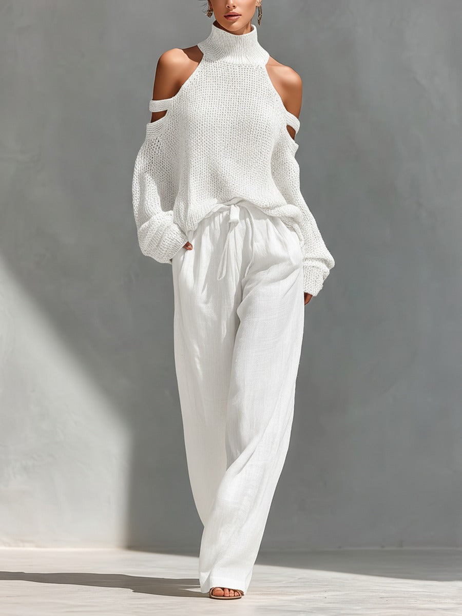 Camilla • Stylish Knit and Linen Set