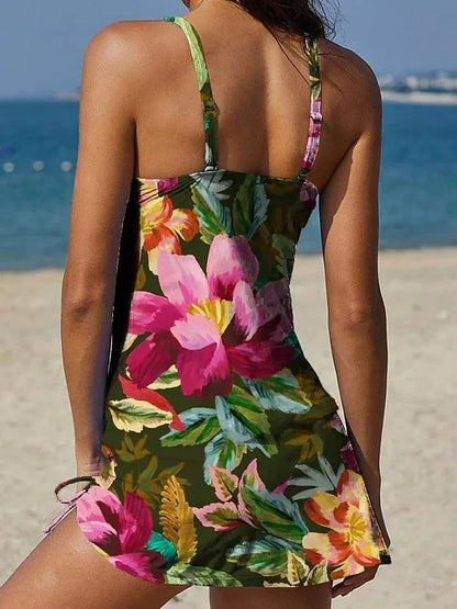 Fiesta – Tankini mit Blumendruck und Shorts, flacher Bauch-Effekt