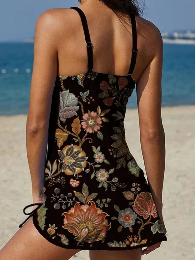 Fiesta – Tankini mit Blumendruck und Shorts, flacher Bauch-Effekt