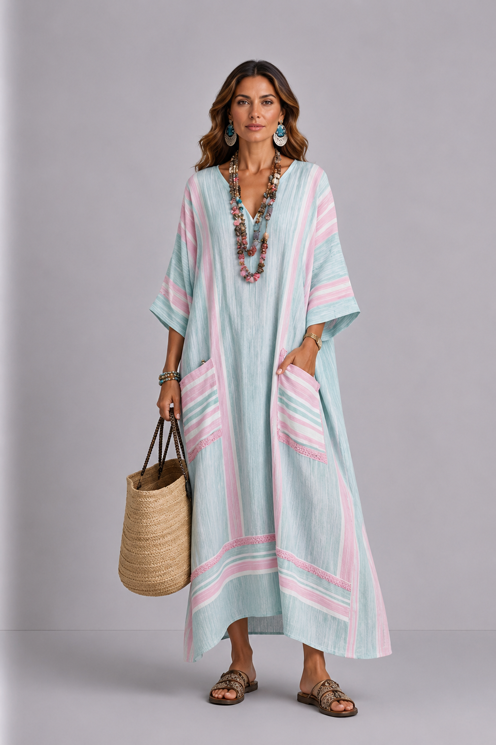 Elegant Mary - Maxi Beach Dress for a Stylish Summer Look
