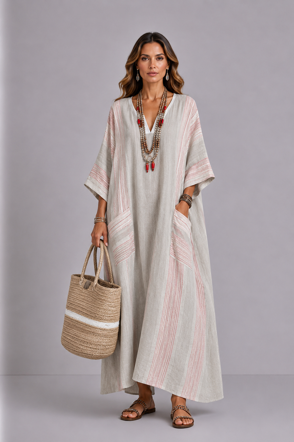 Elegant Mary - Maxi Beach Dress for a Stylish Summer Look
