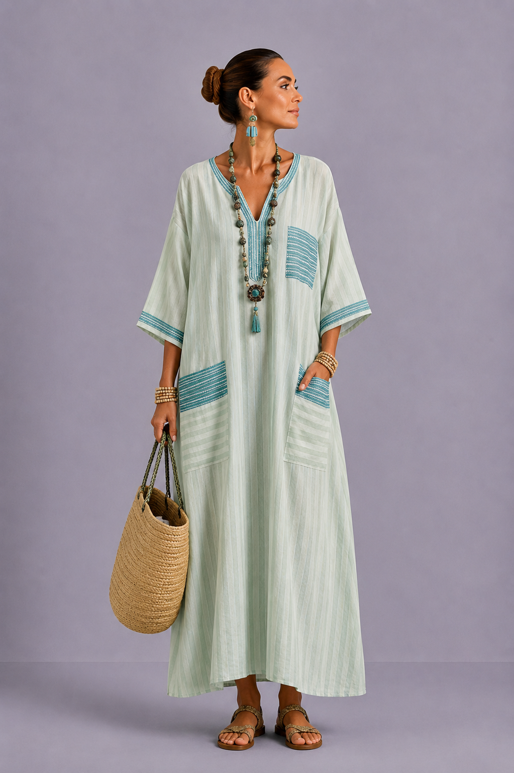 Elegant Mary - Maxi Beach Dress for a Stylish Summer Look