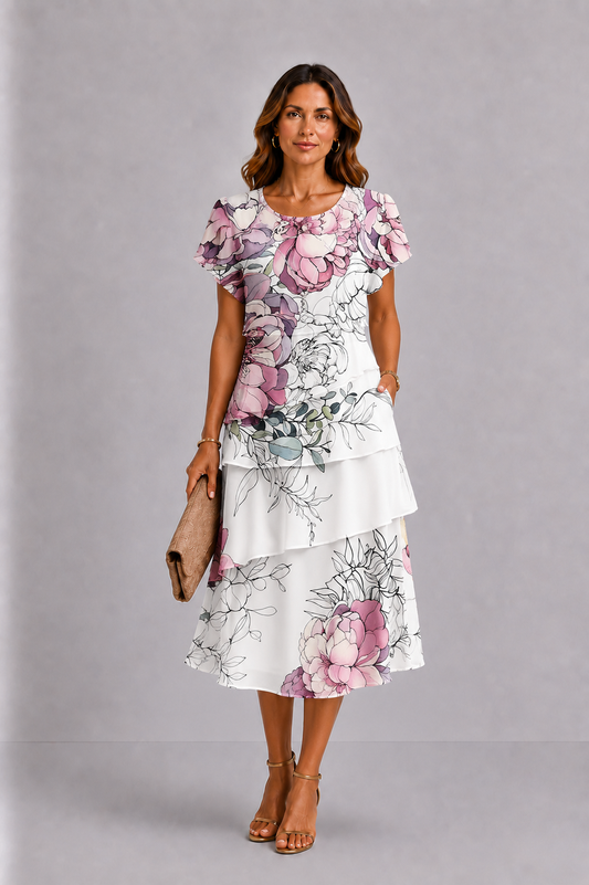 Diana | Abito Elegante con Volant