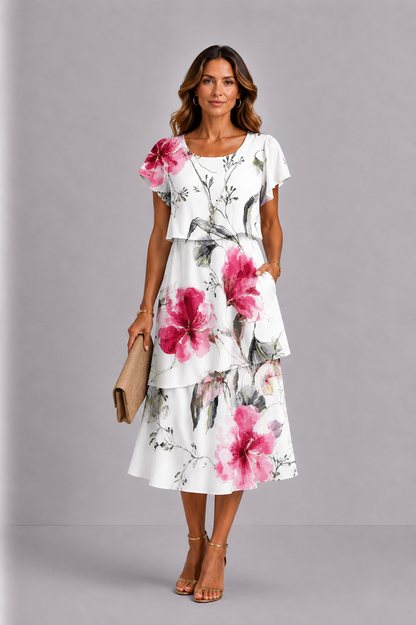 Cynthia | Elegant Ruffled Dress