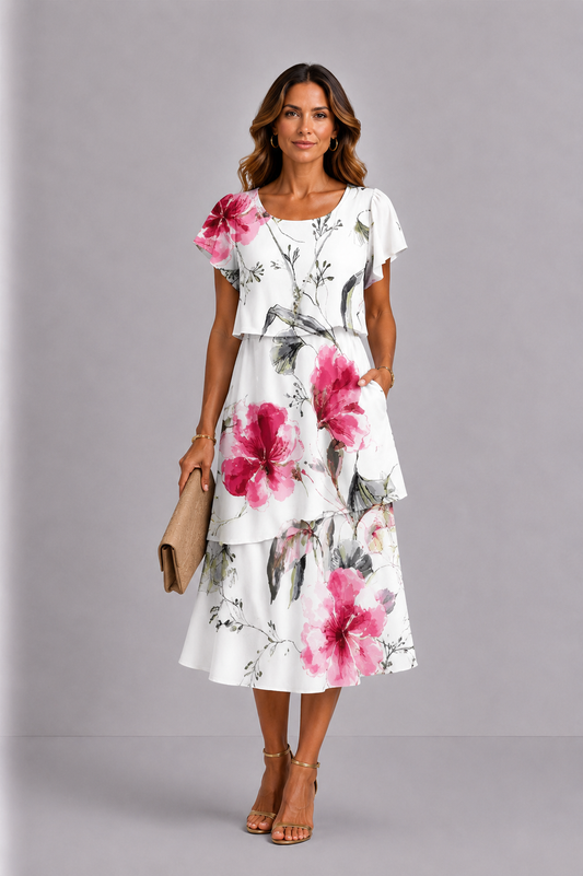 Cynthia | Abito Elegante con Volant