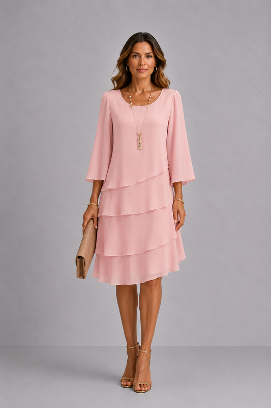 Catherine | Abito Elegante con Rouches