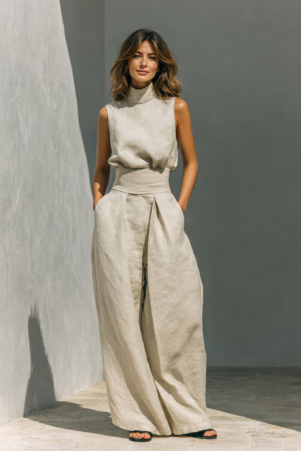 Maria - Damen-Set Tanktop und weite Hose