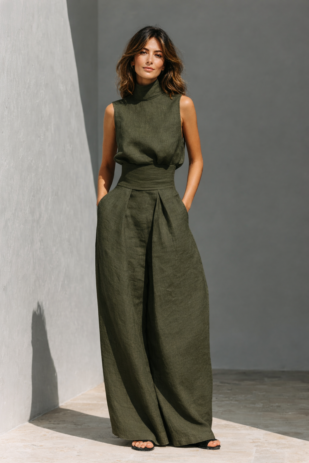 Maria - Damen-Set Tanktop und weite Hose