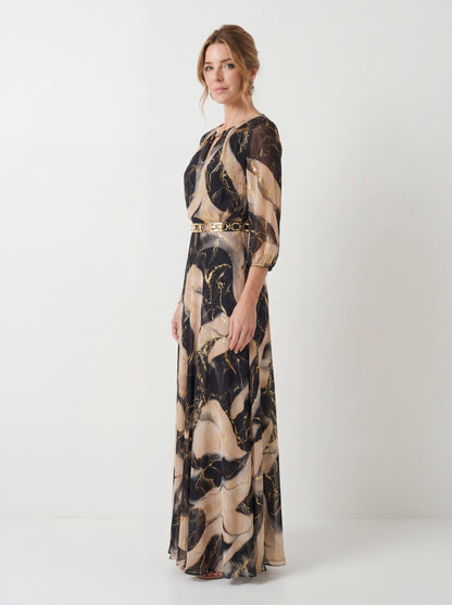 Abito chiffon stampato