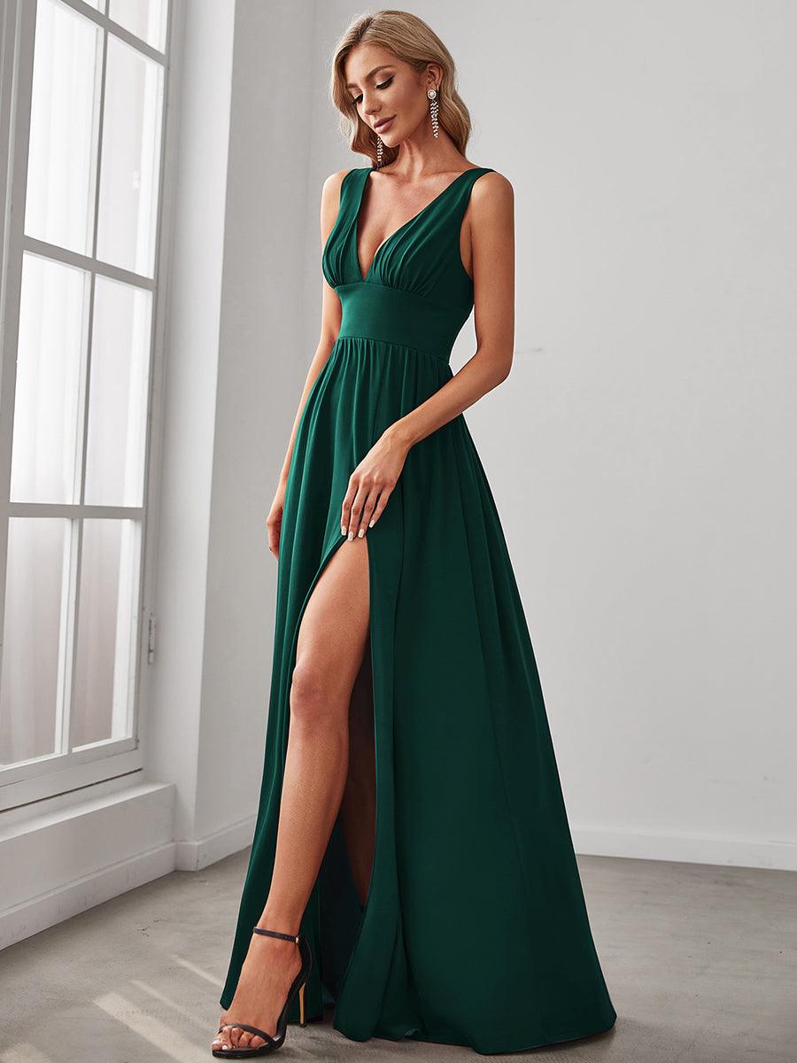 ever SORAYA|Robe de soirée taille empire à col V