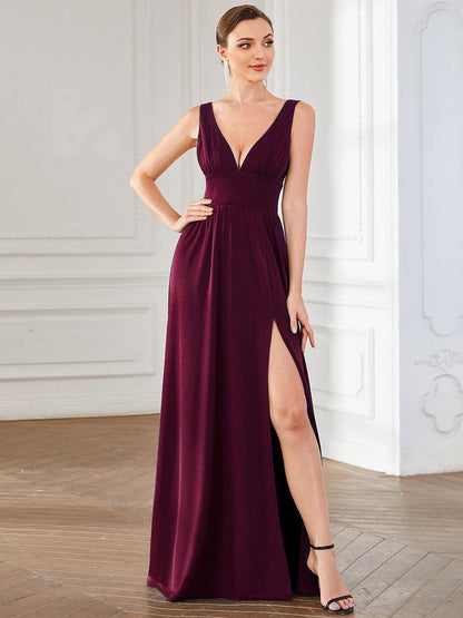 ever SORAYA|Robe de soirée taille empire à col V