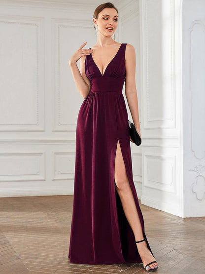 ever SORAYA|Robe de soirée taille empire à col V