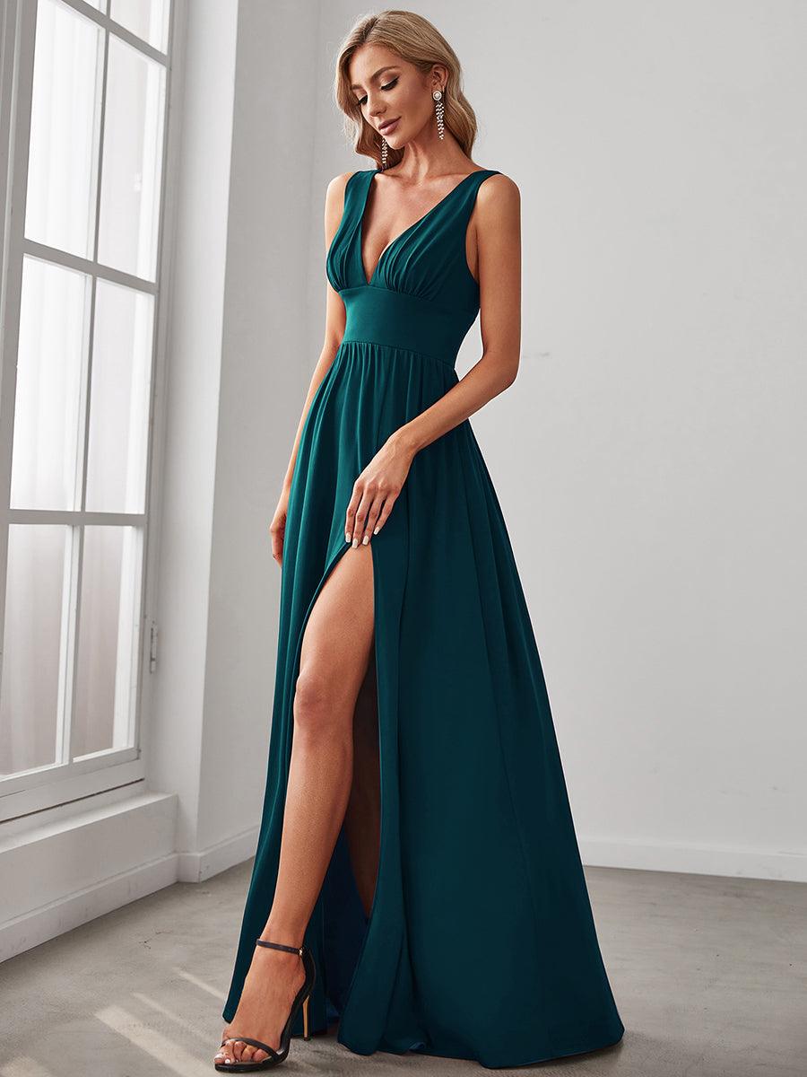 ever SORAYA|Robe de soirée taille empire à col V