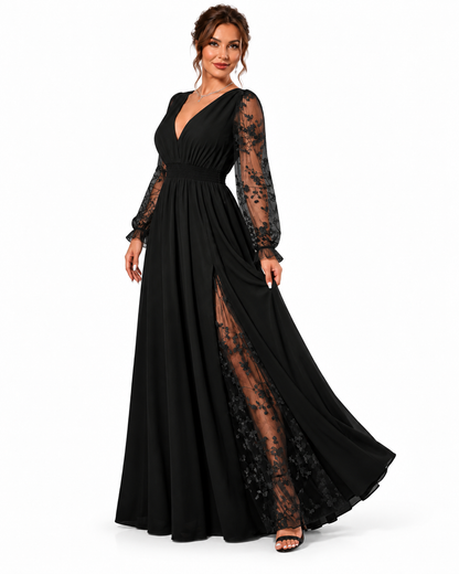 Abito Celeste – Eleganza Romantica in Pizzo