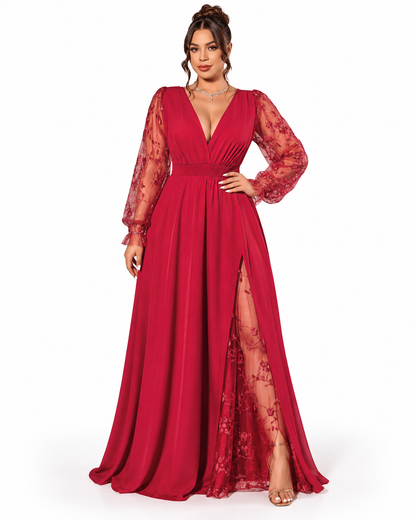 Abito Celeste – Eleganza Romantica in Pizzo