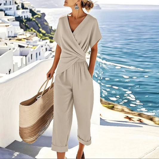 Colleen Set Elegante Due Pezzi | Top Avvolgente e Pantaloni Corti