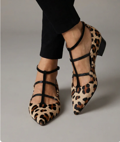 Bridget™ | Pumps mit Leoparden-Riemen