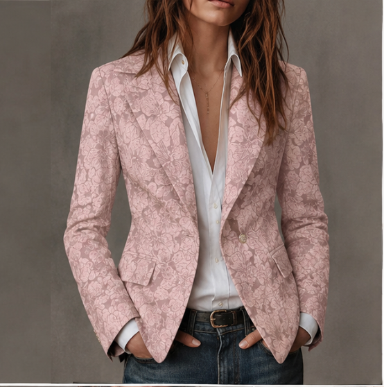Estelle | Blazer Sartoriale Jacquard con Motivo Cachemire