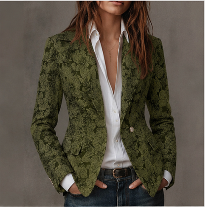 Estelle | Blazer Sartoriale Jacquard con Motivo Cachemire