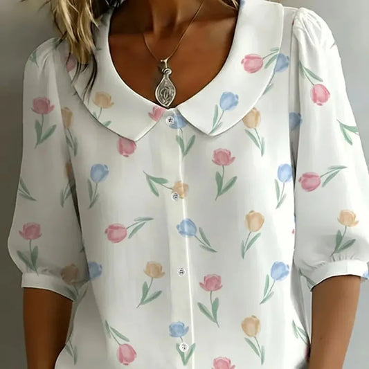 Elise – Blumenbluse