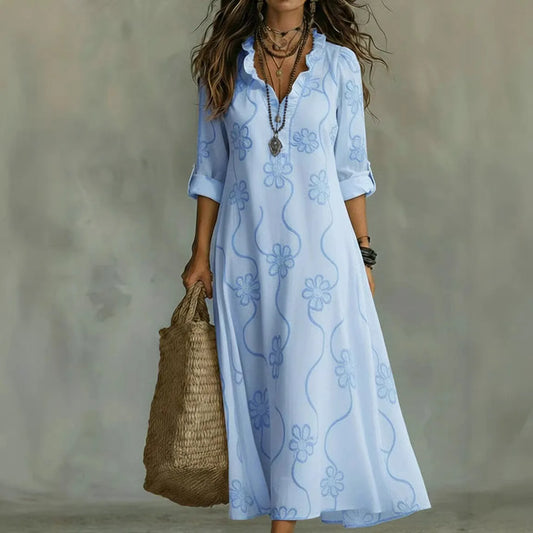 Sienna - Langes Sommerkleid mit Blumenmuster