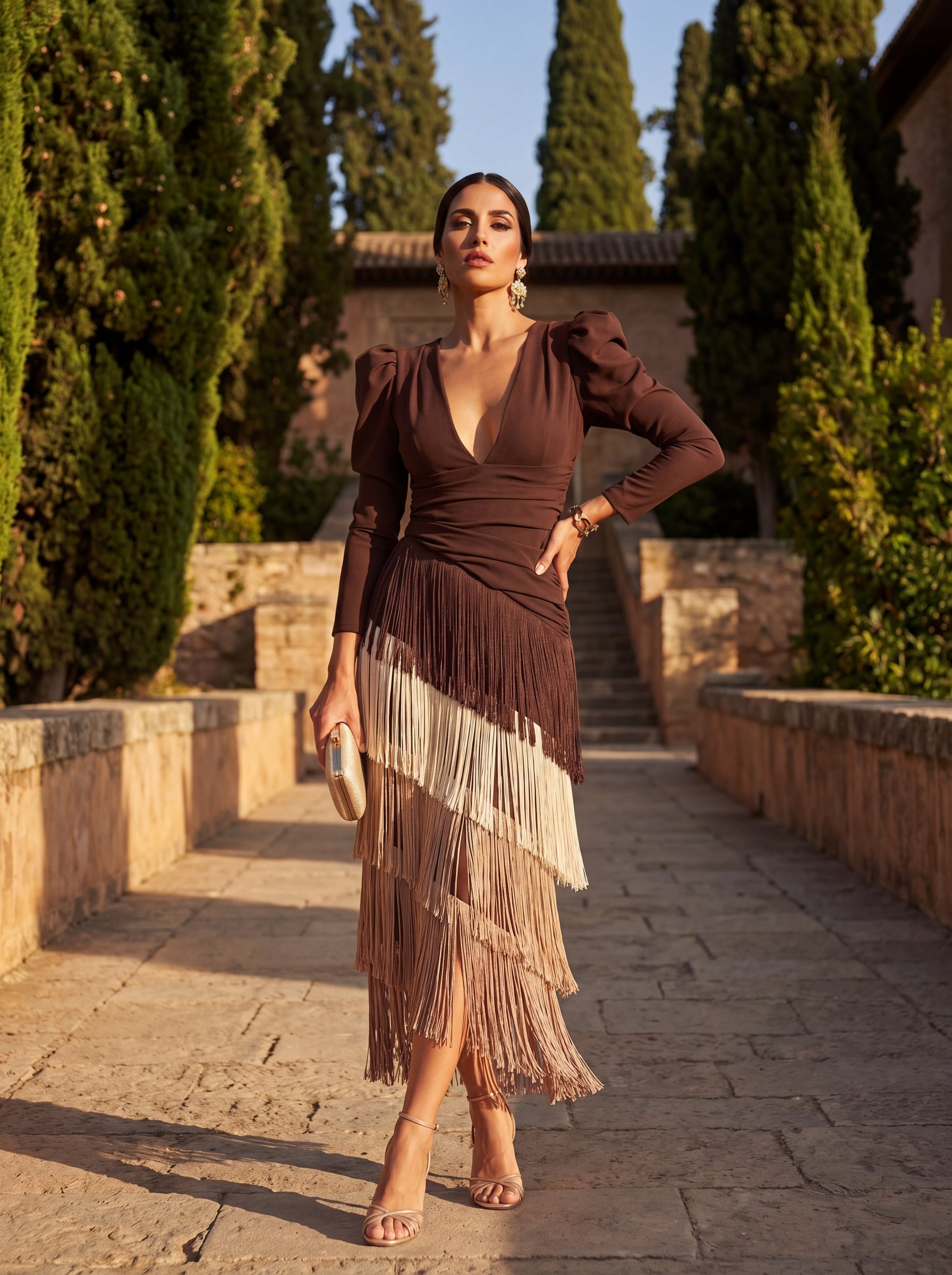 Vestito Ronda frange