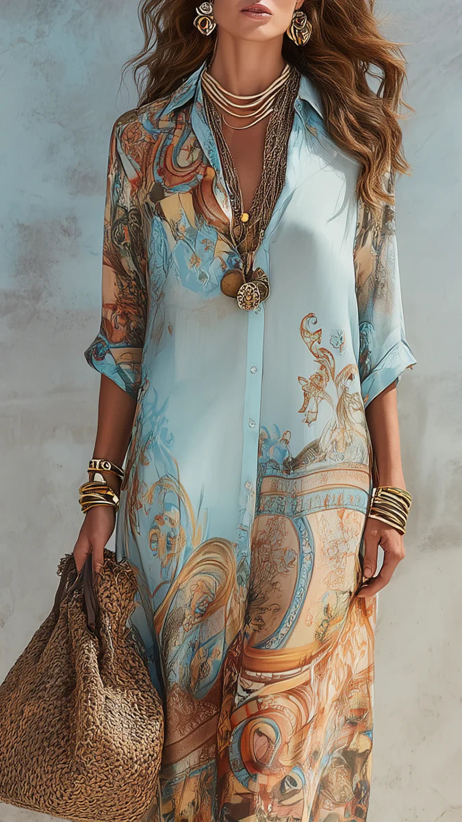 Lorna | Chemisier-Kleid Mediterraneo