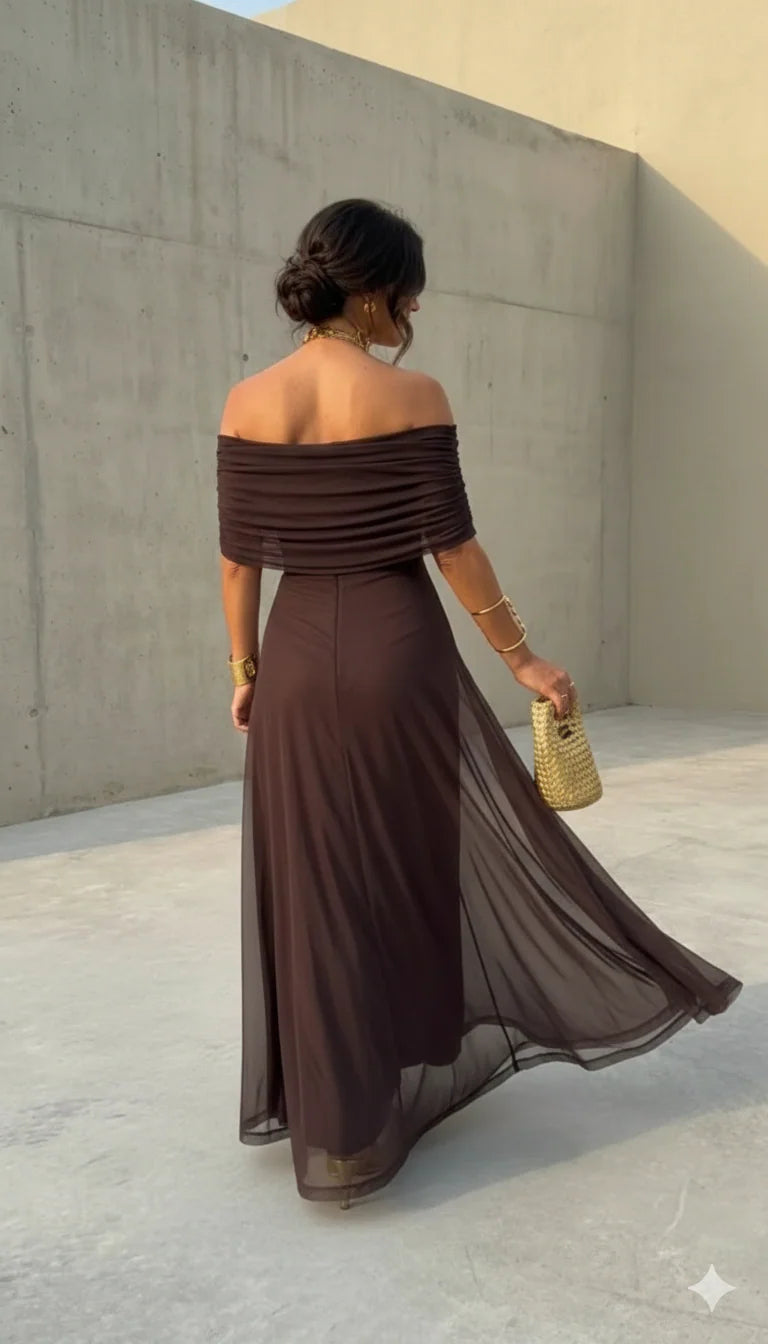 Uma - Abito lungo fluido dal design elegante