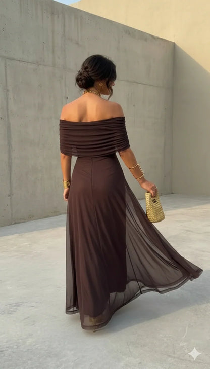 Uma - Abito lungo fluido dal design elegante