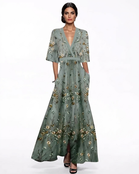 Miri | Abito lungo elegante floreale