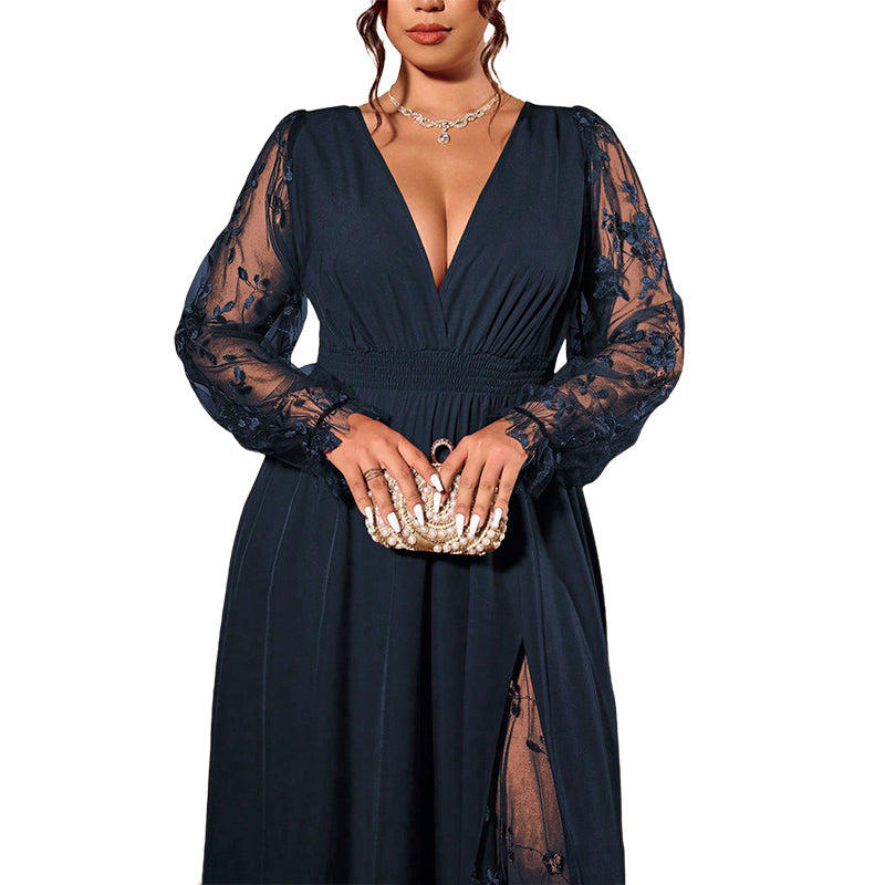 Abito Celeste – Eleganza Romantica in Pizzo
